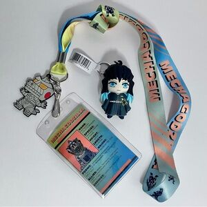 DEMON SLAYER & Mechagodzilla Merch / LANYARD And BAG CLIP / Muichiro Tokito